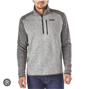 Patagonia Mens Gray Better Sweater 1/2 Zip Pullover Sz S